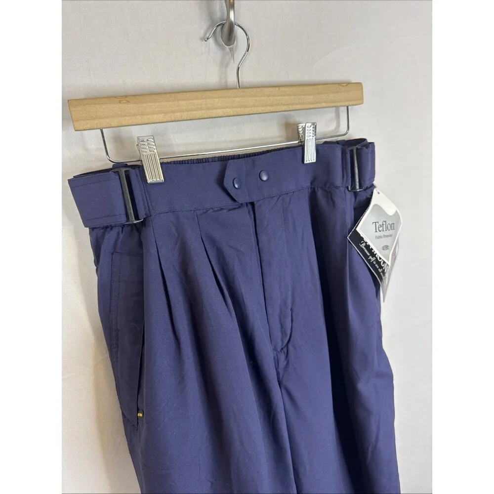 Sun Mountain Tempest Rain Pants Golf Waterproof Teflon Navy Mens L Deadstock VTG